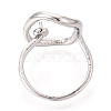 Oval Brass Cup Peg Ring Settings KK-N274-38P-3