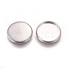 Non-Tarnish 304 Stainless Steel Plain Edge Bezel Cups X-STAS-E460-10P-16mm-1
