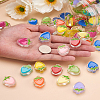 Craftdady 100Pcs 10 Colors Transparent Enamel Acrylic Beads TACR-CD0001-07-15