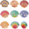 48Pcs 8 Colors Opaque Resin Cabochons RESI-SC0006-40-7