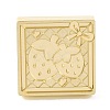 Golden Tone Square Wax Seal Brass Stamp Heads AJEW-Z034-01G-07-2