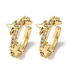 Brass Micro Pave Clear Cubic Zirconia Cuff Earrings EJEW-D328-02G-03-4