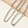 304 Stainless Steel Chain Necklaces & Bracelets Sets SJEW-D091-11P-3