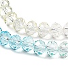 Transparent Painted Glass Beads Strands X1-DGLA-A034-T8mm-A21-4