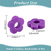20Pcs 5 Colors Food Grade Eco-Friendly Silicone Beads SIL-NB0001-14B-2