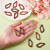 20Pcs Walnut Wood Hollow out Pendants WOOD-CJ0001-22-5