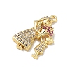 Mother's Day Brass Micro Pave Colorful Cubic Zirconia Pendants KK-A300-11G-2