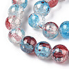 Baking Paint Crackle Glass Bead Strands DGLA-R053-05I-3