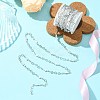 2.5M Brass Imitation Pearl Heart Link Chains CH-CJ0001-08-5