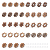 36Pcs 9 Style Walnut Wood Stud Earring Findings MAK-UN0001-43-1