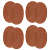 4Pairs Oval Imitation Leather Sew On Patches PATC-CY0001-82-7