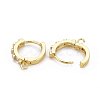 Brass Huggie Hoop Earring Findings X-ZIRC-Q022-033G-NF-2