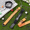 4Pcs 2 Styles Polyester Football Referee Chain Clips Cord Bracelets Set BJEW-BC0001-30-5