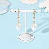 Oval Shell Pearl Drop Earrings EJEW-JE07361-01-1