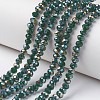 Electroplate Opaque Glass Beads Strands EGLA-A034-P8mm-S03-1