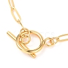 Unisex PVD Vacuum Plating 304 Stainless Steel Paperclip Chain Bracelets BJEW-H541-04A-G-2
