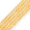 Natural Citrine Beads Strands G-E326-6mm-01-1
