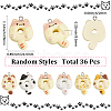 36Pcs Resin Pendants FIND-SC0020-23-2