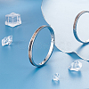 1Pc Stainless Steel Grooved Bangles STAS-UN0042-50B-P-2