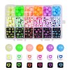 450pcs 18 Colors Opaque Acrylic European Beads MACR-SZ0001-17-7