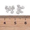 Brass Micro Pave Clear Cubic Zirconia Pendants KK-K351-46A-P-3