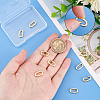 10Pcs Brass Spring Gate Rings KK-PH0005-23-3