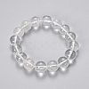 Natural Quartz Crystal Beaded Stretch Bracelets X-BJEW-Q692-46-10mm-1