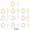10 Bags 2 Colors Brass Toggle Clasps KK-YW0003-87-1