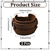2Pcs Cowhide Cord Wide Cord Bracelets BJEW-CL0001-63A-2