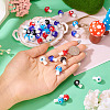 50Pcs 5 Colors Handmade Evil Eye Lampwork Beads Strands LAMP-TA0001-90-7