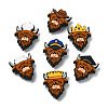14Pcs 7 Styles Cattle Food Grade Silicone Focal Beads SIL-CJ0003-11-8