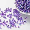 Bicone AB Color Plated Eco-Friendly Transparent Acrylic Beads TACR-A003-6mm-21-1