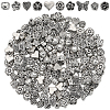 SUNNYCLUE 200Pcs 10 Styles Tibetan Style Alloy Beads FIND-SC0008-21-1