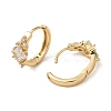 Brass Micro Pave Cubic Zirconia Hoop Earring EJEW-L271-22KCG-05-2