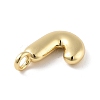 Rack Plating Brass Balloon Letter Pendants KK-C050-01G-J-2
