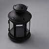 Portable Iron Candle Holder with Clear Glass Window AJEW-WH0299-85B-7