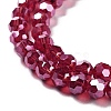 Electroplate Transparent Glass Beads Strands EGLA-A035-T6mm-A07-3