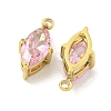PVD Vacuum Plating 304 Stainless Steel Cubic Zirconia Pendants STAS-L278-006G-02-2