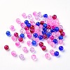 Baking Paint Crackle Glass Beads DGLA-X0006-6mm-02-2