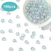 100Pcs Transparent Crackle Glass Bead Strands GLAA-YW0004-46F-1