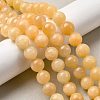 Natural Yellow Jade Bead Strands X-G-K121-01-14mm-2