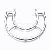 Hollow Alloy Pendant Links TIBE-S314-139P-RS-1