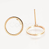 Brass Ear Stud Findings KK-S336-33G-1