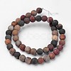 Natural Polychrome Jasper/Picasso Stone/Picasso Jasper Beads Strands G-D809-03-8mm-2