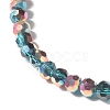 Transparent Electroplated Glass Beads Strands GLAA-G097-04C-3