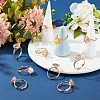 10Pcs Adjustable Brass Filigree Ring Settings KK-NB0003-03-4