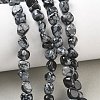 Natural Snowflake Obsidian Beads Strands GG-CBA9392-13-1