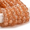 Spray Painted Crackle Glass Beads Strands CCG-Q001-10mm-05-2