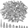 100Pcs 10 Styles Tibetan Styles Alloy Bead Cone & Bead Caps FIND-SP0020-73A-1