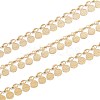 Handmade PVD Vacuum Plating 304 Stainless Steel Wafer Charms Chains CHS-M004-12G-1